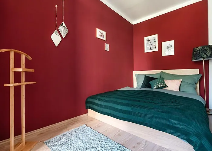 Colorful Apartment Facing Green Courtyard